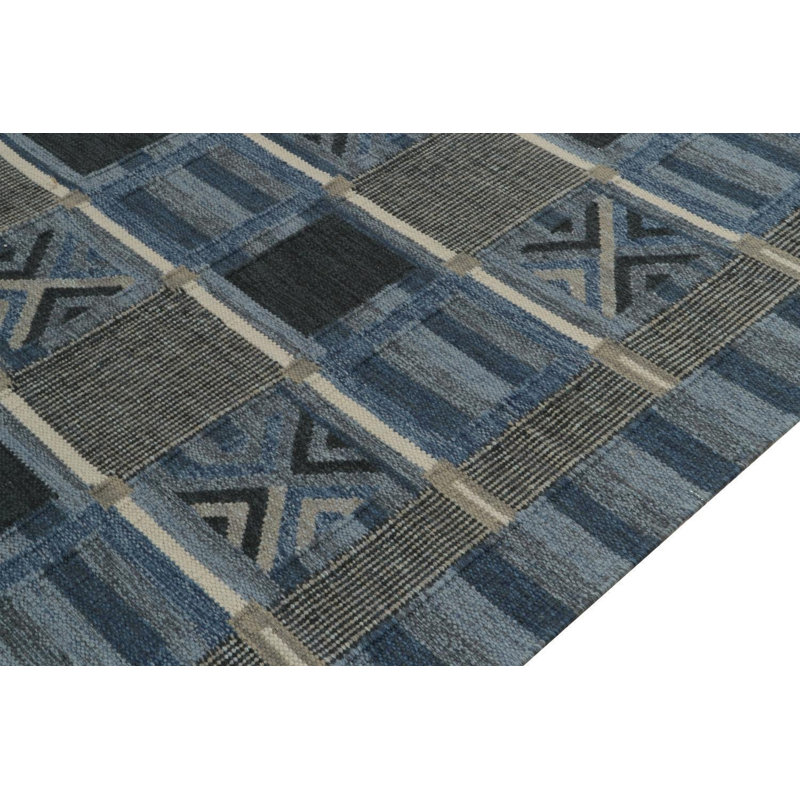 Scandinavian Wool Geometric Area Rug, Rectangle 8' x 10'