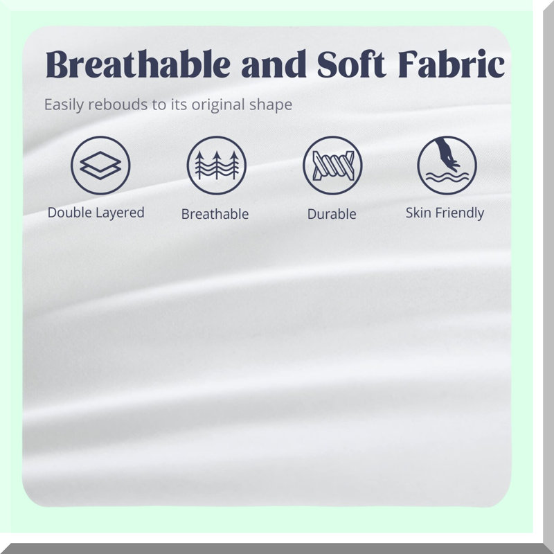 Luxury Sleep Collection - Goose Down Pillows for Side, Back, and Stomach Sleeper - Set of 2 - Hotel Quality Bed Pillows for Ultimate Comfort
