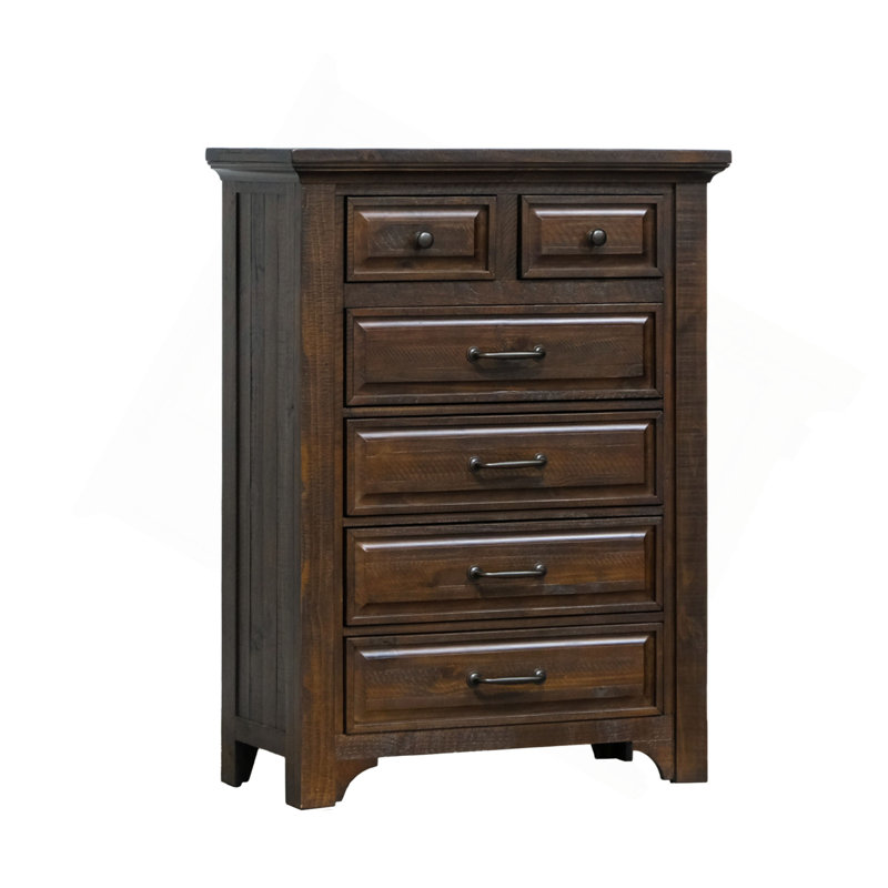 Commode et commode à tiroirs rétro noyer foncé - grande armoire de rangement pour chambre à coucher / salon
