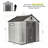 8x8FT Resin Outdoor Storage Shed with Lockable Door, Waterproof Outside Sheds with Windows & Vents, Heavy-Duty Plastic Tool Storage Shed for Patio Furniture, Lawn Mower, Bike-118166610