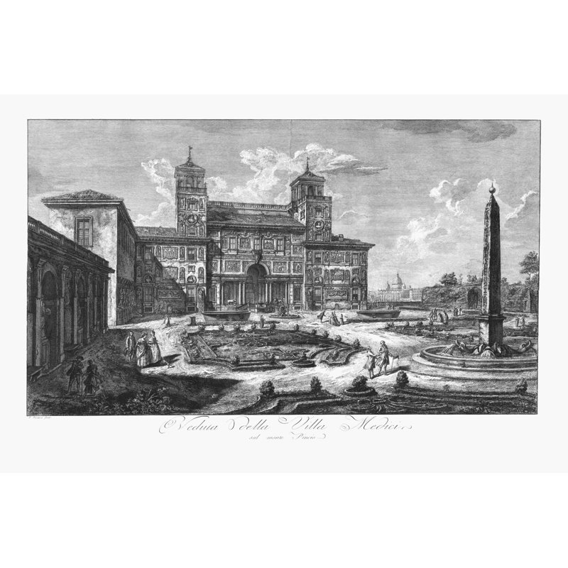 Vue de la Villa Médicis, H 32 po x l 48 po