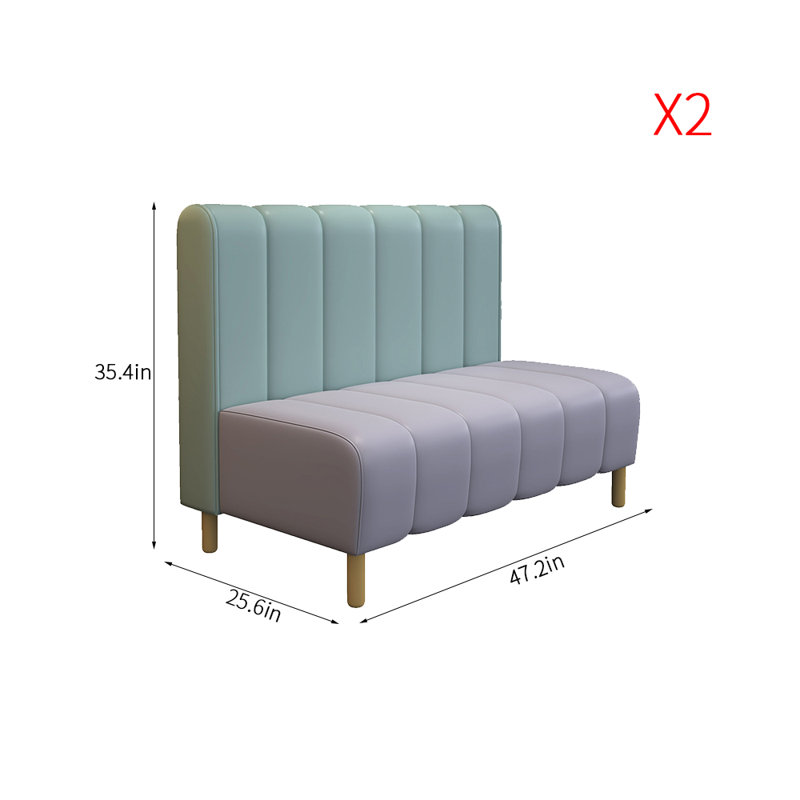 Banc rembourré en similicuir Modern Light Luxury