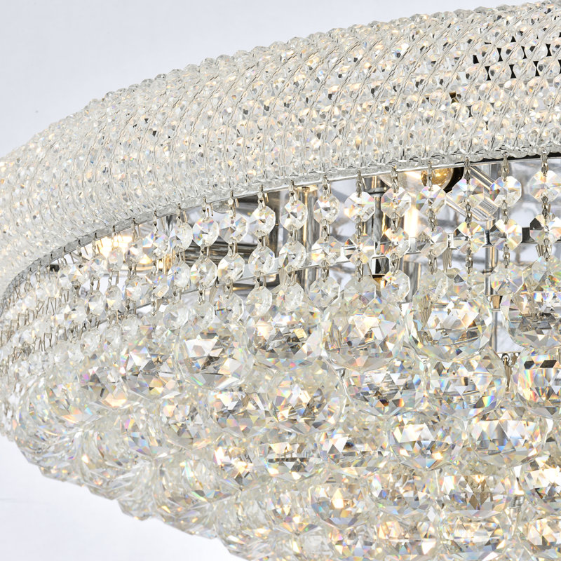 Plafonnier encastré unique à niveaux 20 po Gaelle, Chrome, Coupe royale