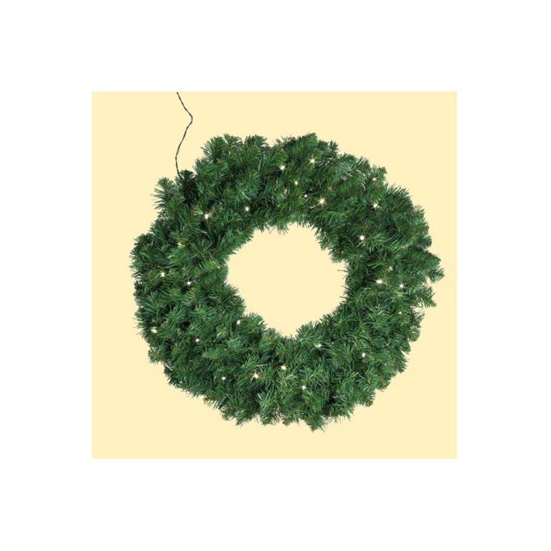 Couronne du Nord à DEL 20 po | Verdure réaliste | Utilisation intérieure / extérieure | Décorations de Noël et des Fêtes | Décoration de porte d'entrée | Présentoir pour la maison et le bureau | 6 pièces
