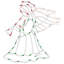 Décoration de fenêtre de Noël ange illuminé 18 po