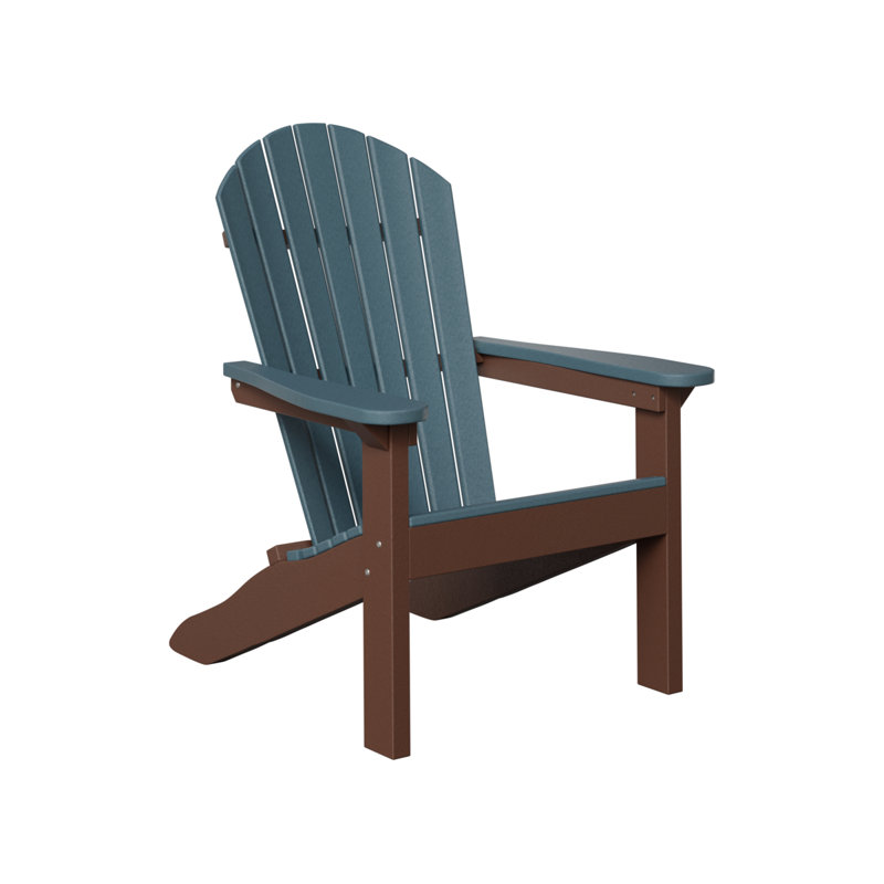 Berlin Gardens Comfo Back Adirondack Chair, Slate/Chocolate Brown