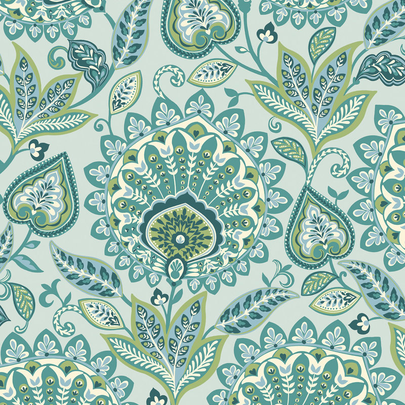 Cederia 5.5m x 68.58cm Matte Wallpaper Roll, Green
