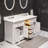 Derby 60'' Double Bathroom Vanity with Marble Top with Mirror-776783544