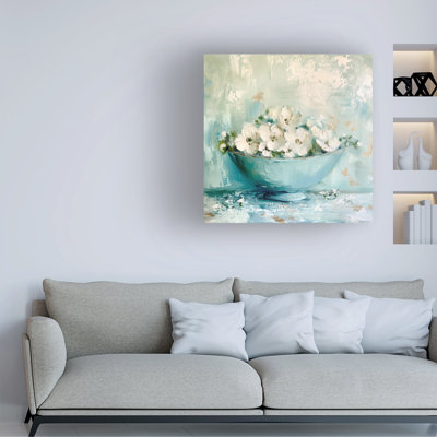 Wrapped Canvas Wall Art - Imagine It Images 'Bloomin Bowls' Wall Art for Living Room, Bedroom, or Office Décor  - 24x24