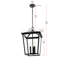 Luminaire suspendu d'extérieur Miyashiro en noir-286296482