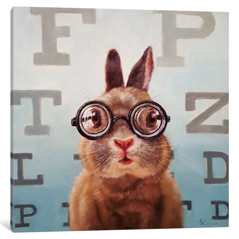 «Four Eyes», art sur toile, H 18 po x l 18 po x P 1,5 po, Toile tendue, Pas de tapis