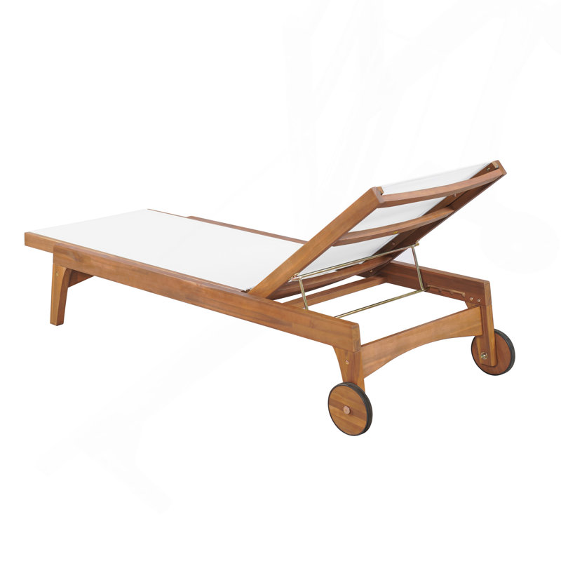 Outdoor Chaise Lounge, White