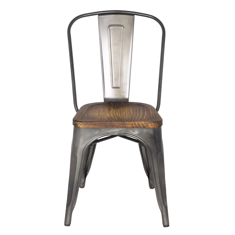 Chaise d'appoint en métal 74522, Bronze industriel mat