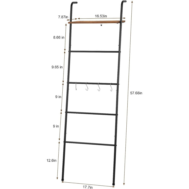 Montrail 57.68'' Metal Blanket Ladder