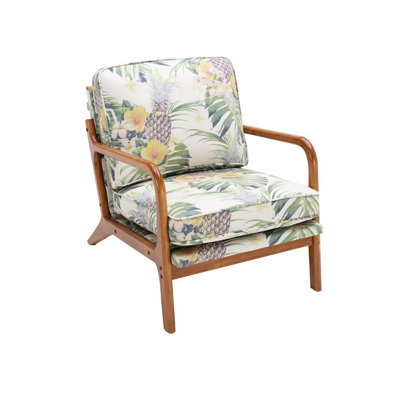 Fauteuil à cadre en bois, fauteuil d'appoint moderne pour le salon
