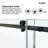 72-77" W x 66" H Frameless Single Sliding Tub Door with 3/8" (10mm) Clear Tempered Glass, Shatter-Resistant Film & Installation Hole Locator - Square Top Rail-118161701