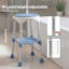  Shower Chair Swivel 6-Level Adjustable Height Shower Bath Stool Seat