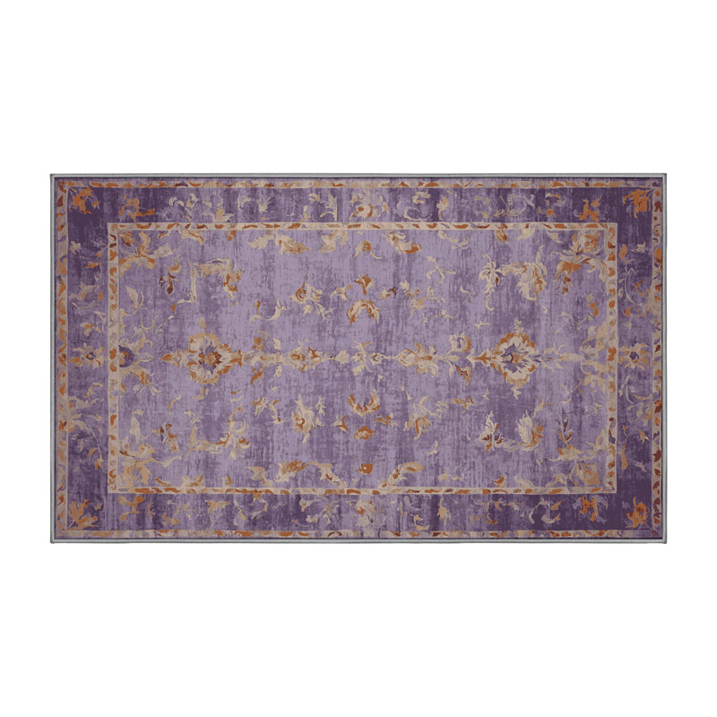 Tapis brun lavable à la machine, Rectangle 7 pi x 9 pi