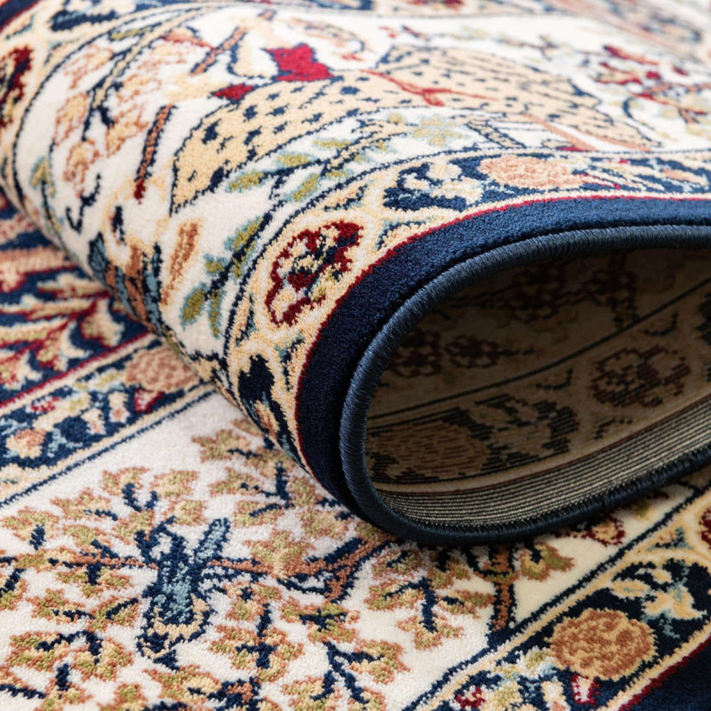Tapis traditionnel Kelayeh couleur saphir