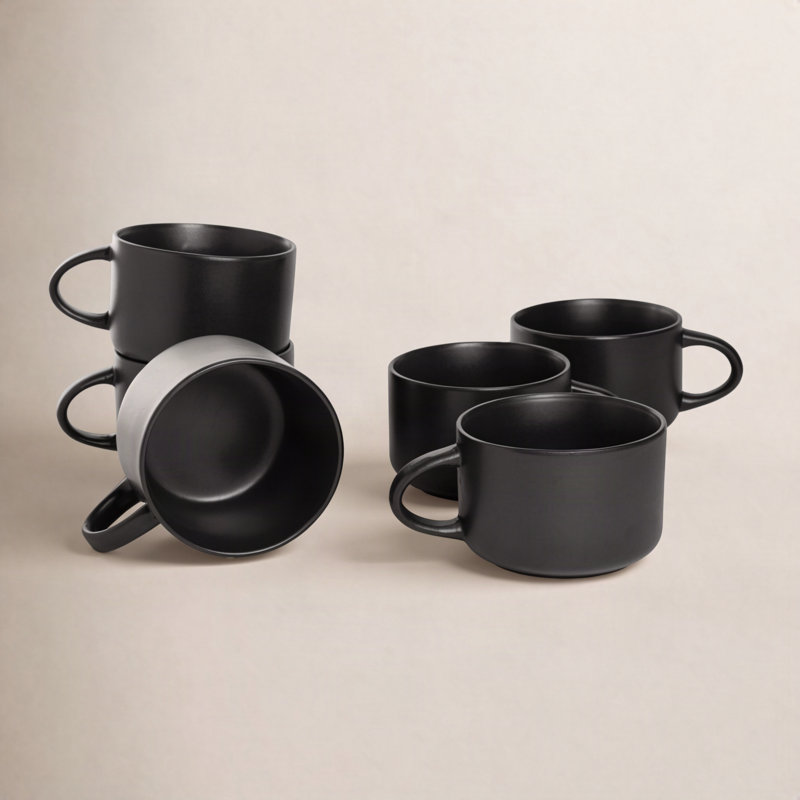 Tasse surdimensionnée 22 oz Wazee, Noir