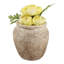 Vase rustique en terre cuite pour fleurs en bouton, idéal pour la maison ou le bureau - Grand vase de table avec finition artisanale texturée, parfait pour décorer un salon, une étagère ou une entrée - 15 cm