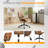 PU Trapezoid Curved Back Swivel Office Chair-937746454