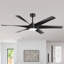 Ventilateur de plafond à moteur à courant continu 6 pales intérieur / extérieur 65 "avec lumière et télécommande Nausica-136923105