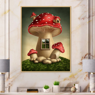 Fantasy Mushroom House - Peinture sur toile