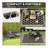 Reversible Outdoor Rug Carpet, 9' Waterproof Plastic Straw Rug, Portable RV Camping Rugs with Carry Bag, Large Floor Mat for Backyard, Deck, Picnic, Beach, Black
