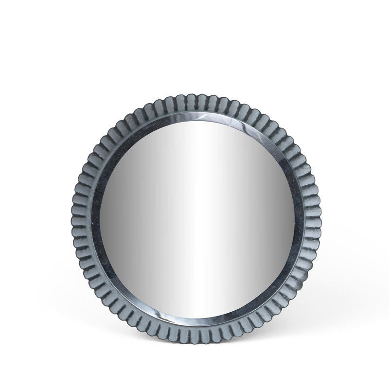 Garden Floral Round Iron Mirror