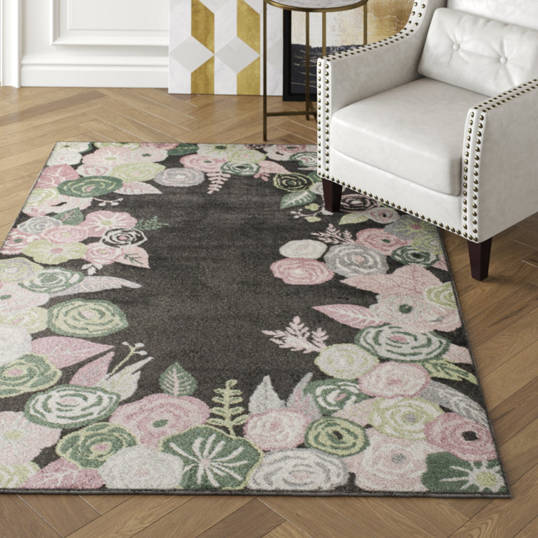 Valentina Floral Royal Blossom Pink Onyx Area Rug