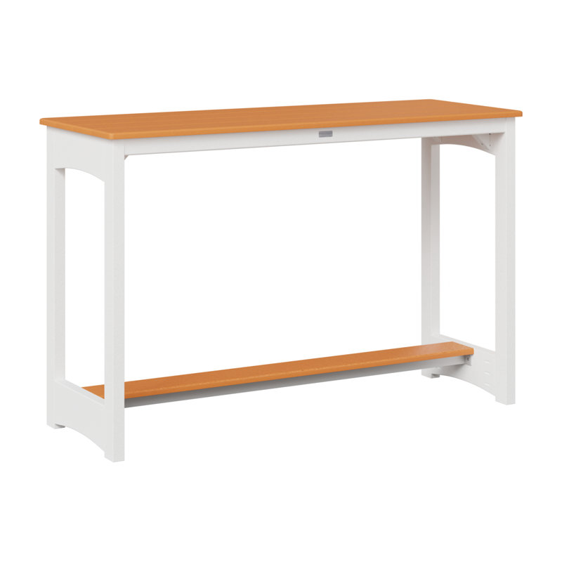 Berlin Gardens Balcony Bar Table, 38.5" H x 60" W x 22" D, Mango Orange