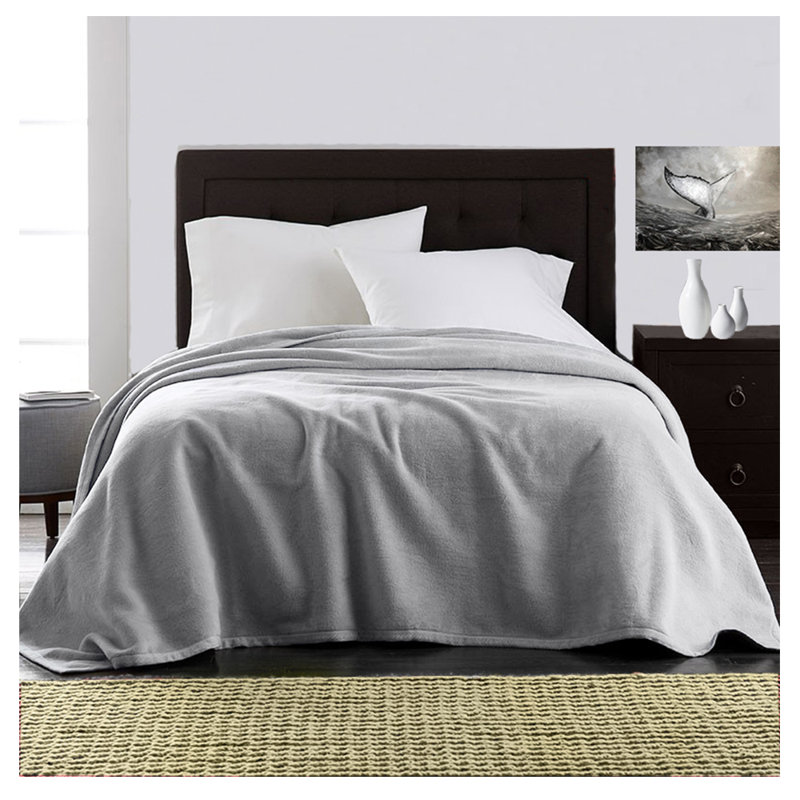 Couverture en molleton Ultra Plush, Grand, Gris pâle