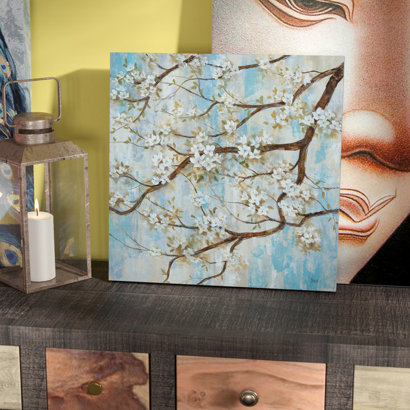 «Spring in Bloom», reproduction de peinture à l'huile sur toile tendue, H 32 po x l 32 po x P 1,5 po