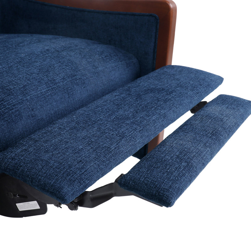 Kylisia Upholstered Recliner, Navy Blue 100% Polyester