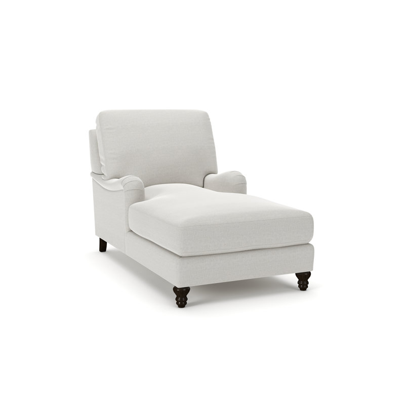 Walters Chaise Lounge, Drusky Ivory Sustain® Basketweave