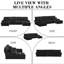 4 Seater Chenille Sectional-1147271752