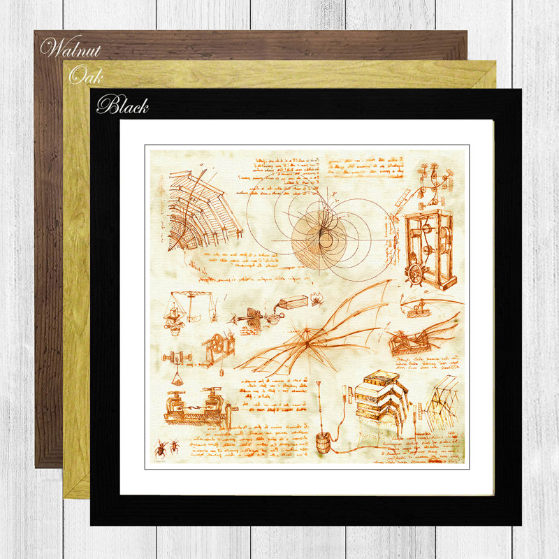Oreach by Leonardo Da Vinci - Framed Print, Black