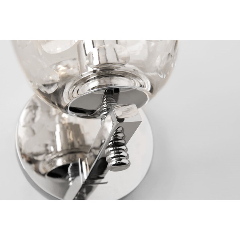 Burns 1 - Light Bath Sconce, Polished Nickel