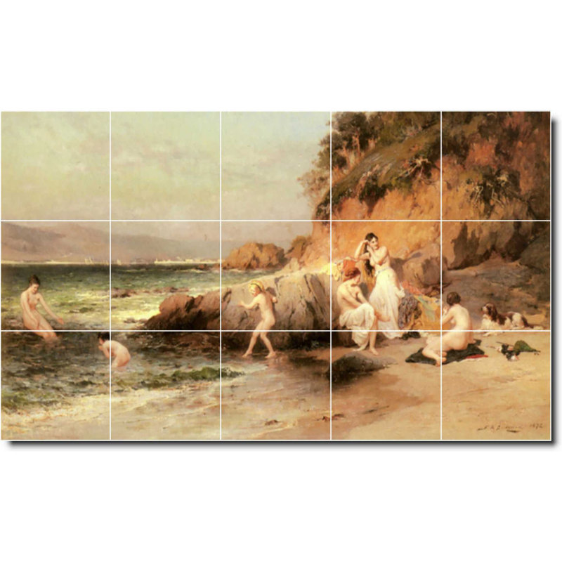 Carreau de céramique décorative 36 po x 24 po 6 po x 6 po, Mère enfant 01100