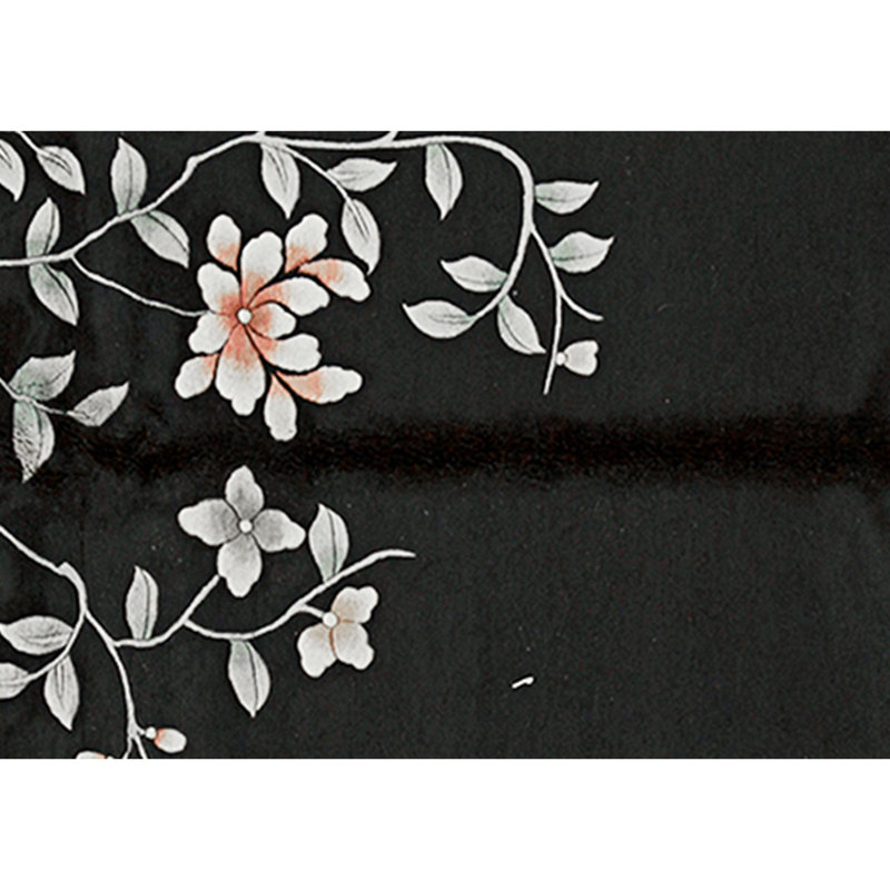 Hand Knotted Wool Area Rug in Black And Gray
