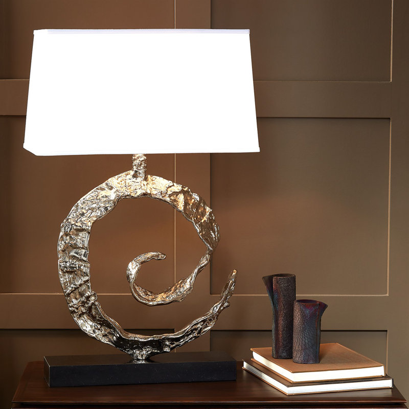 Swirl Lamp, Nickel/Black