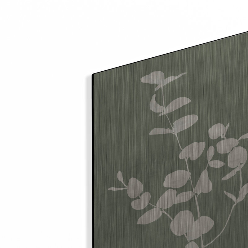 «Botanical Study 2 Neutral» par Julia Purinton, art mural en métal, H 16 po x l 12 po