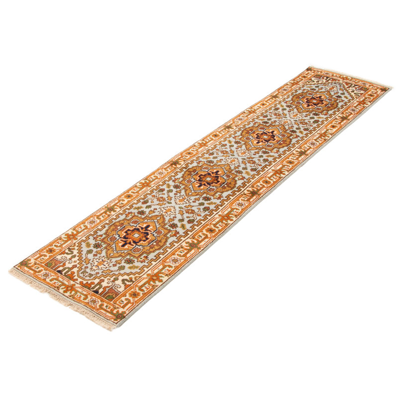 Tapis bleu clair Serapi Heritage 2 pi 3 po x 9 pi 10 po