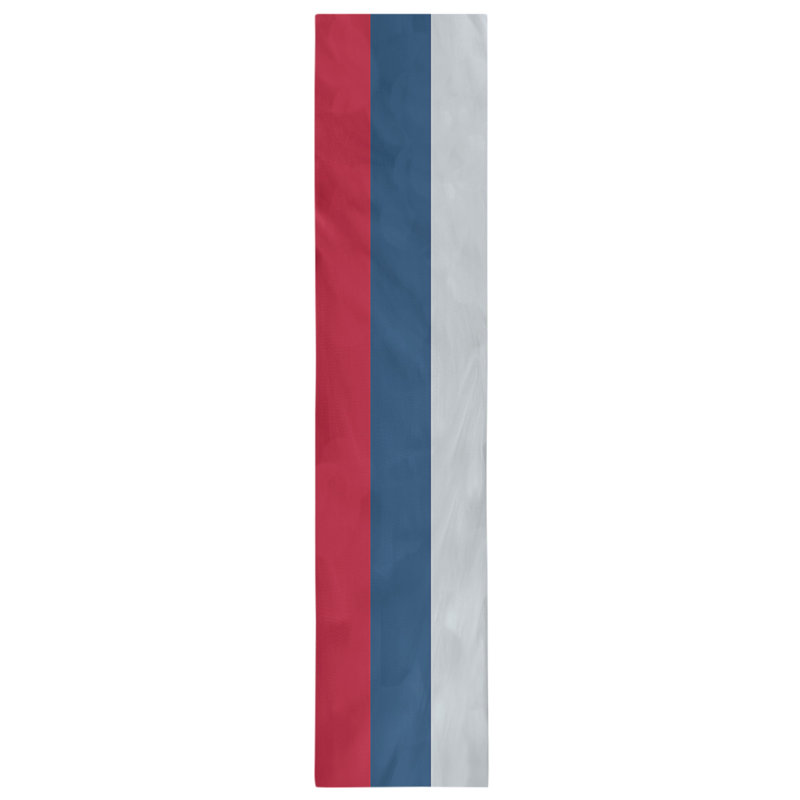 Chemin de table Seattle, Los Angeles, Anaheim, 72 po x 16 po, Rouge / bleu marine / argent
