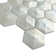 Aurora Glossy 3" x 3" Glass Hexagonal Mosaic Tile