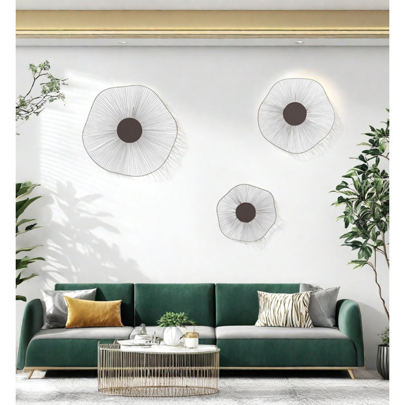 Metal Simple Lotus Leaf Hollow Shape Wall Decor