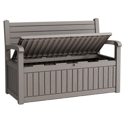 Banc de terrasse verrouillable 80 gallons avec rangement