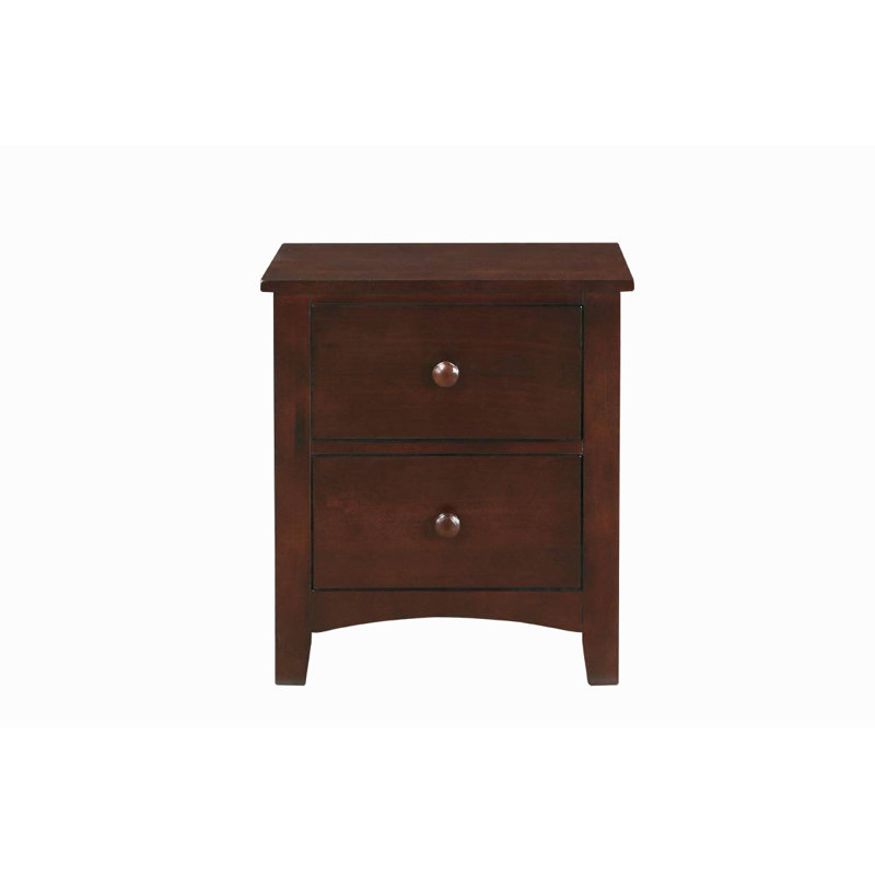Table de chevet moderne 2 pièces, Brun