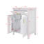Ensemble de meuble-lavabo moderne de 48 po avec meuble-lavabo en céramique avec tiroir rabattable et porte à deux niveaux-58485592